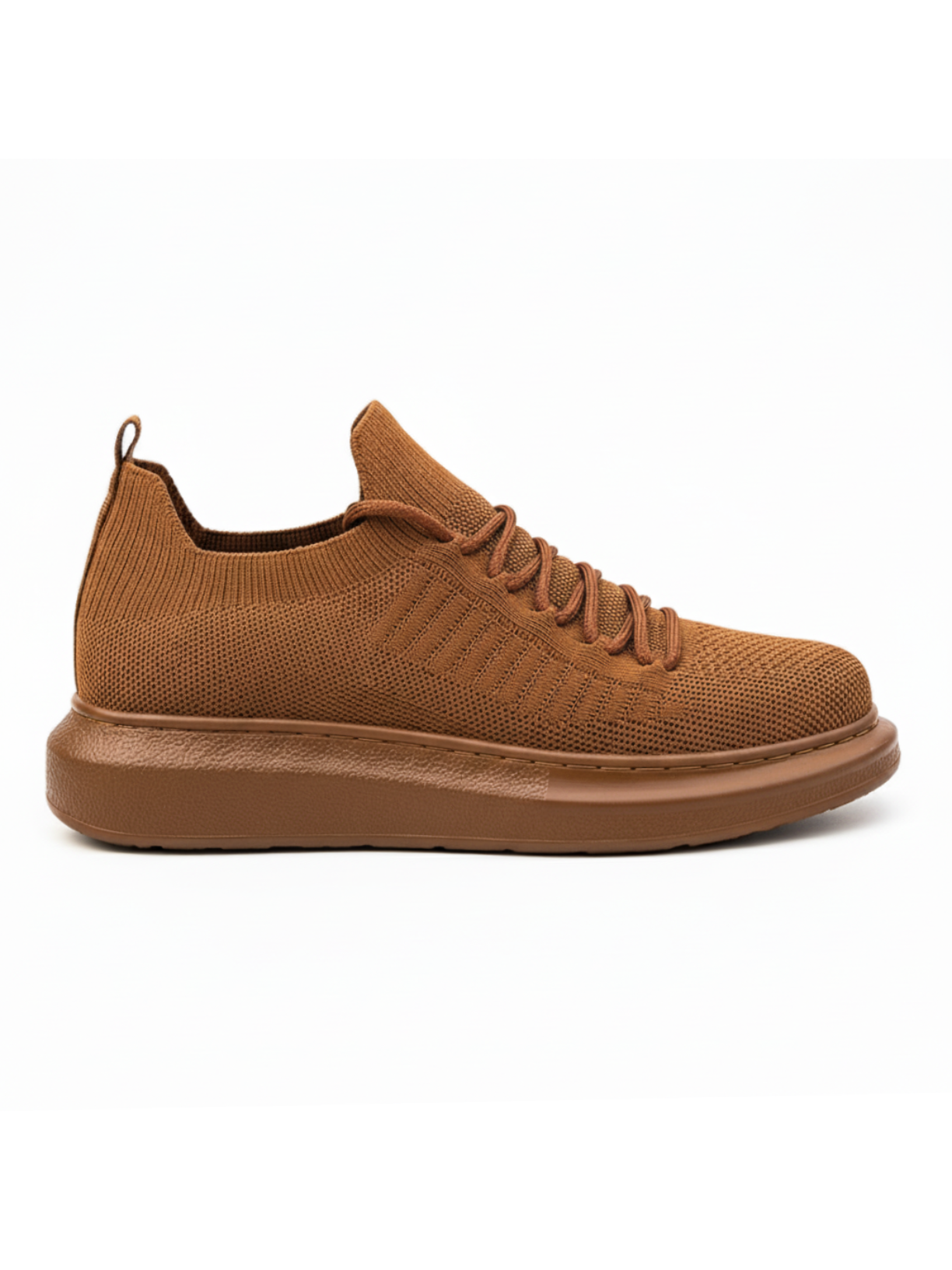 Torino Espresso Essence knit casual sneaker in brown by Apollo Moda, view 7