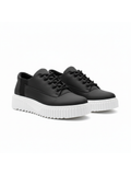 Zephyr Eclipse black and white platform sneaker by Apollo Moda, third angle